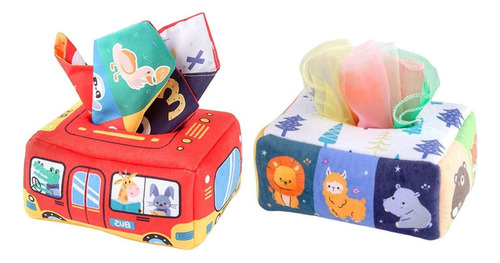Pack De 2 Cajas De Pañuelos Para Montessori Juguetes De