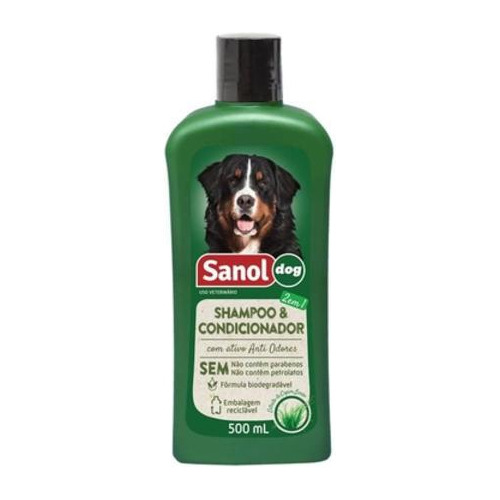 Shampoo Sanol Dog Cães Citrus 2 Em 1- 500 Ml