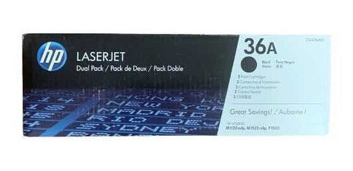 Toner Hp 36a Paquete Doble Negro Original 2x2000 Pags.