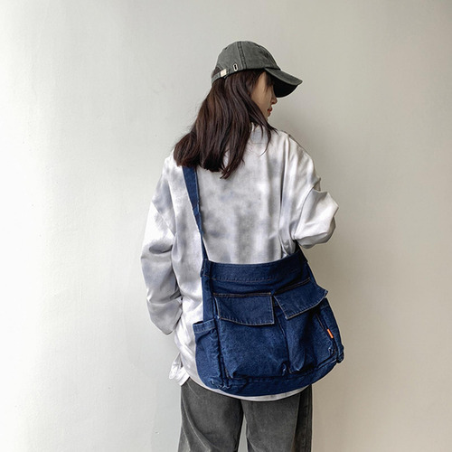 Bolso Multifunción Para Hombre Y Mujer, Bolso Azul Oscuro
