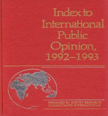 Libro Index To International Public Opinion, 1992-1993 - ...