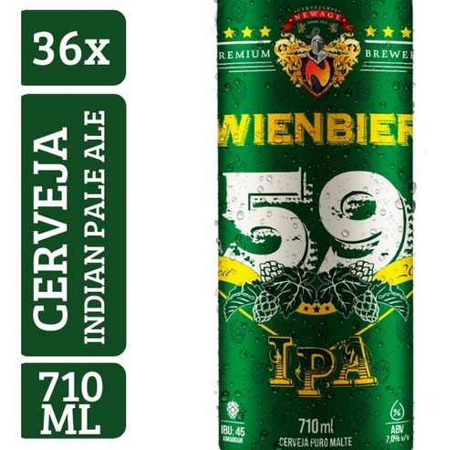 Kit Cerveja Wienbier 59 Ipa 710ml (36 Un)