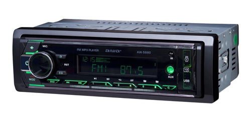 Radio Auto 1 Din Bluetooth Aiwa Aw-5880t Instalada