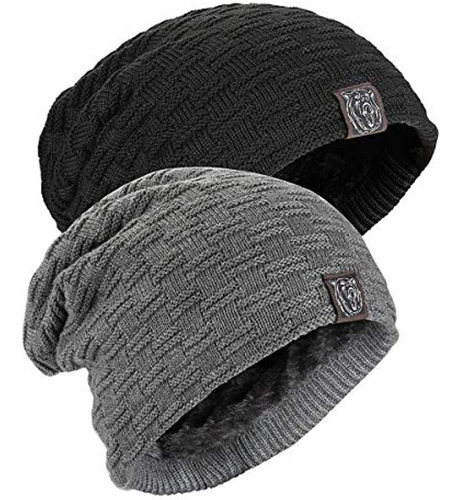 Gorro Holgado, Cálido Sombrero De Invierno Unisex, De Lana T