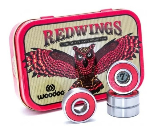 Rulemanes Skate / Long/ Roller Woodoo Redwings Abec7 X8 Unid