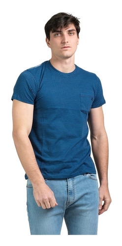 Remera Hombre Brooksfield Rayada Bolsillo Importada 1031b