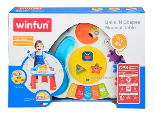 Imagen 4 de 8 de Mesa Actividades Escritorio Sonidos Luces Musica Winfun