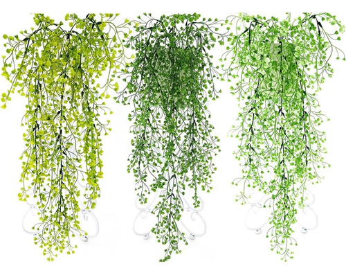Plantas Artificiales, 3 Piezas Colgante Artificial Plantas