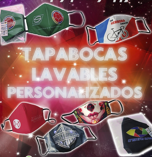 Tapabocas Personalizados - Unidad A $4000