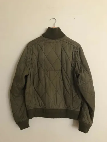 Chamarra Abercrombie Fitch Bomber Hombre Verde Talla L Ek