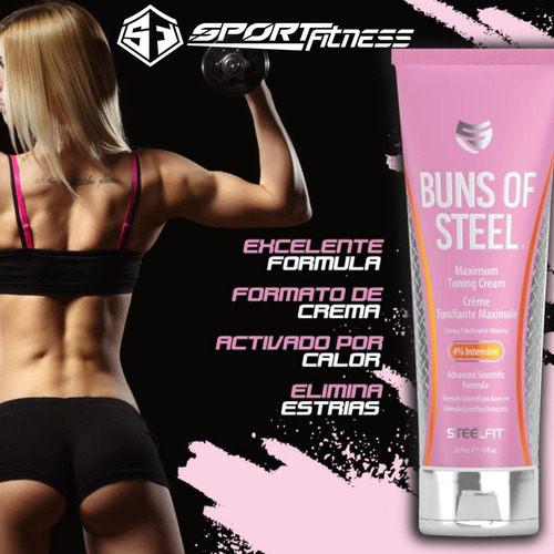 Buns Of Steel Crema Reductora De Celulitis 237 Ml Steelfit