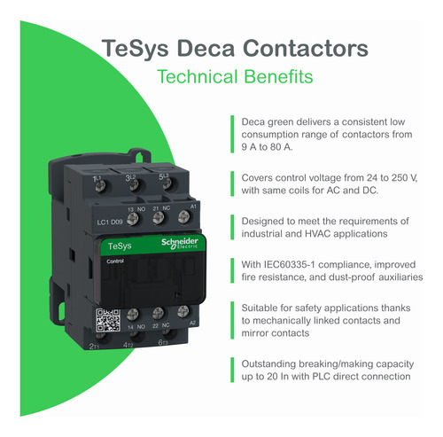 Contactor De Fza. 18a/32a 3p Bob. 220vac 1na+1nc Lc1d18m7