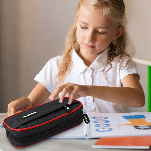 Estuche De Lápices De Doble Capa Para Escuela Primaria Y Sec