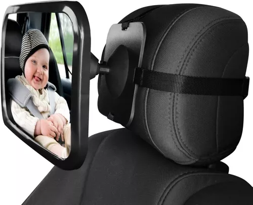 Onco Espejo de coche para bebé – Espejo de coche doble galardonado para  asiento trasero de bebé, espejo de bebé inastillable para viajes en  automóvil