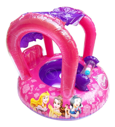 Salvavida Inflable Forma Anillo Con Techo Princesas Princess