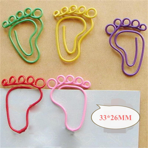 12x Clips De Papel Compatible Con Huellas Colores Surtidos