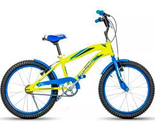 Bicicleta Bmx Amarilla Azul Varon Top Mega Cross R 20 **