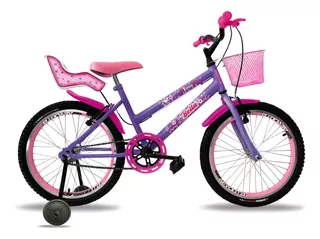 Bicicleta Aro 20 Feminina Infantil Cadeirinha Boneca Rodinha