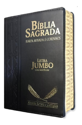 Biblia Jumbo Letra Extra Gigante Com Harpa Corrigida