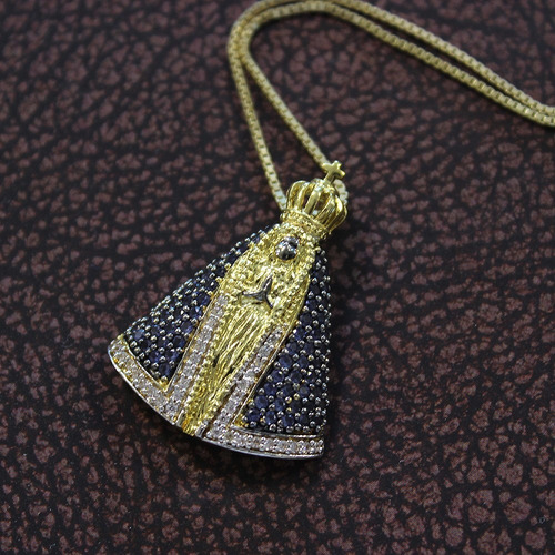 Imagem 4 de 4 de Colar Country Com Pingente Nossa Senhora Aparecida - Espora