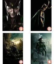 Comprar Kit 3 Quadros Placas Decorativas Herois Marvel Loki