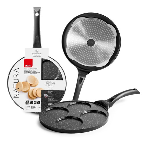 Sarten Mini Crepas / Huevos  Inducción Libre Pfoa Ibili Color Negro