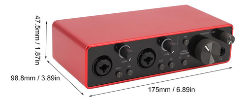 Interfaz De Audio Usb Para Focusrite Scarlett 2i2 3.ª