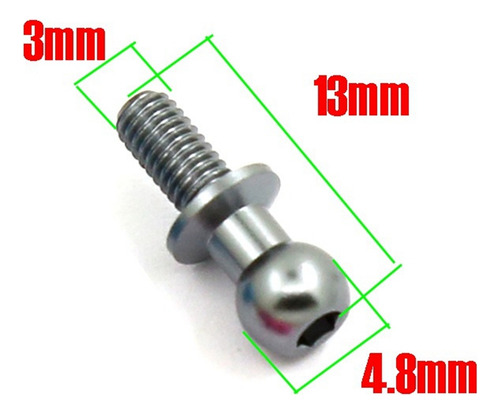 10 Tornillos Hexagonales De Metal M3 Para Tt01 Tt02 Sak