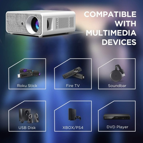 Imagem 6 de 10 de Projetor Pima Es 6000 Lumens Wifi Android Bluetooth Espelha Branco 100v/240v