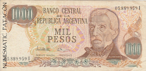 Billete 1000 Pesos Ley Serie I Bottero 2460