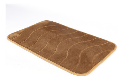 Alfombra Con Antideslizante De Baño Con Memoria 40x60cm Color Almendra