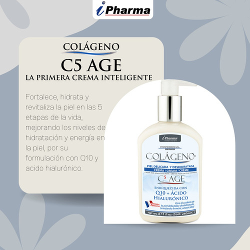 Crema De Colágeno + Ácido Hialurónico + Q10 C5 Age 240 Ml