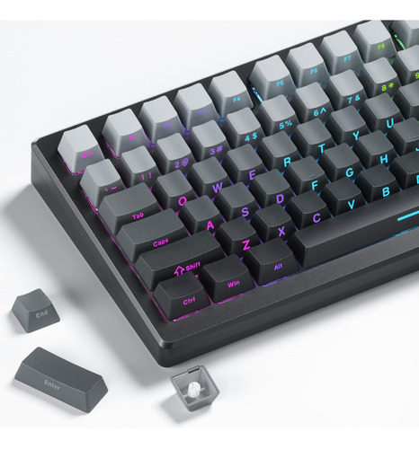 Xvx Pbt - Juego De Teclas Impresas Lateralmente, Doble Brill