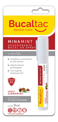 Bucal Tac Minamint Desodorante Bucal Spray Sabor Cinnamint