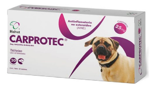 Suple Perros Carprotec 25, 20 Tabletas