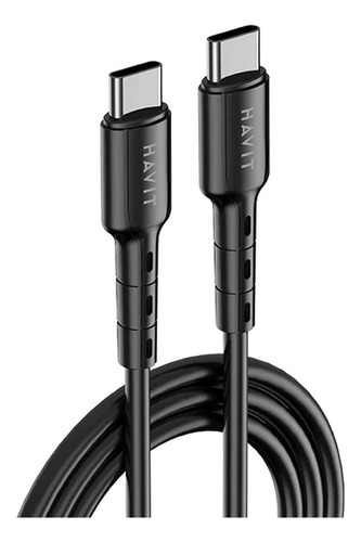 Cable Usb Tipo C Carga Rapida 1metro Cb6235 Havit Color Negro