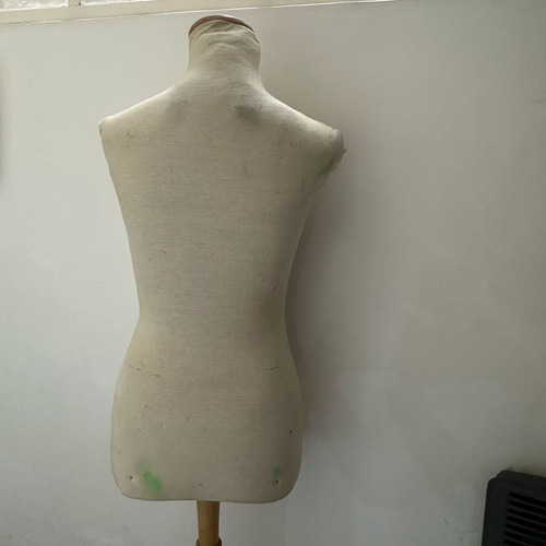 Maniqui Para Modista Con Pie De Madera Modelo Mujer Adulta Blanco (Usado)