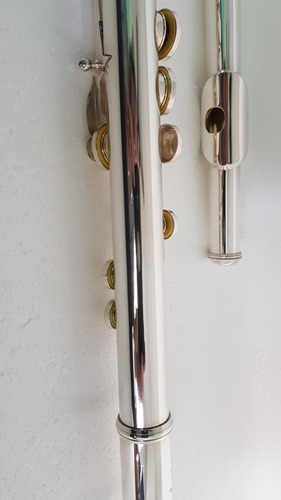 Flauta Muramatso Standart, Profissional, Prata, Ouro Branco.