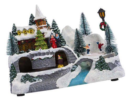 Christmas Snow House Winter Village Scene Cabina De
