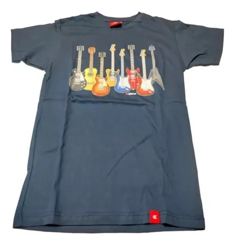 Remera  Musical Con 7 Guitarras Algodon Premium