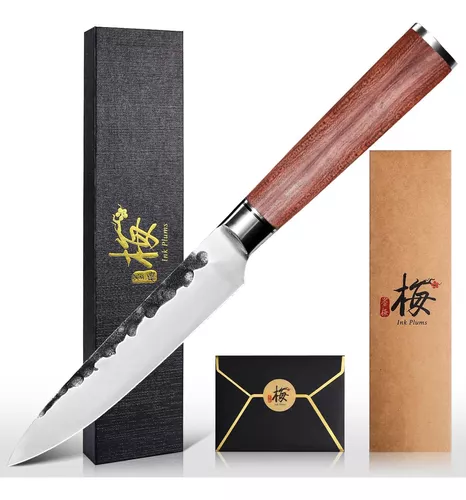 Huusk Cuchillo De Japón, Cuchillo De Plumas Afiladas Forjado