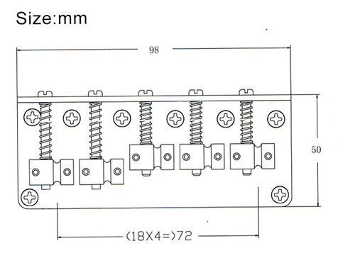 Puente Para Bajo Electrico De 5 Cuerdas #1