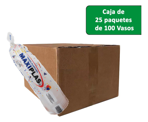 Vaso Desechable Maxiplast 4 Oz 25x100 Bulto 2500 Unidades