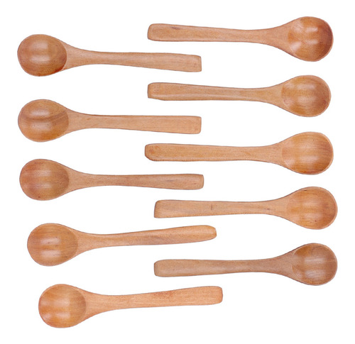 Cuchara De Madera, 10 Piezas, Vajilla Infantil, Mini Condime