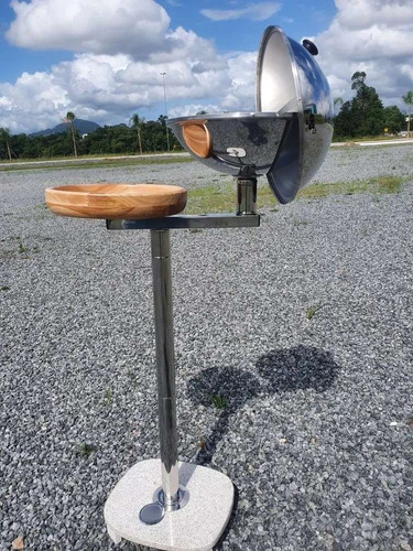 Imagem 3 de 6 de Churrasqueira Náutica Inox Alto Brilho Lancha Barco Ti51vo