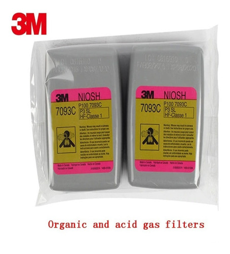 Respirador 3m Serie 6200 Con Filtro 7093c P100 (n95,virus)