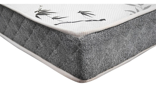 Cama Box Casal Sintético Com Colchão Miller Espuma D33 Cinza Cor Preto