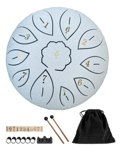 Y Tambores De Lengua De Acero Handpan De Tambor De 6 Blanco