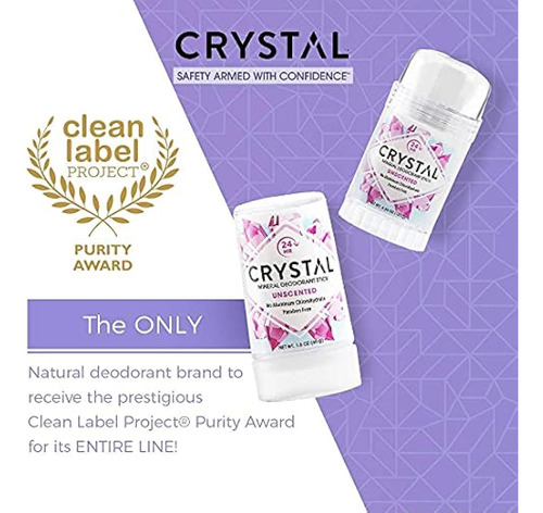 Crystal Body Deodorant Stick - Dermatologically Probado Sin