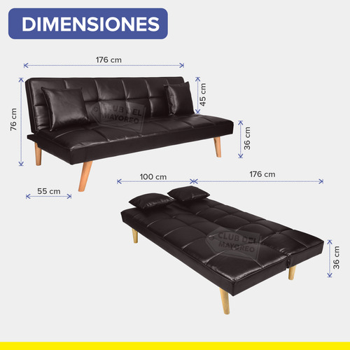 Sofa Cama Resistente Comodo Sillon Sala Sofacama Uso Rudo